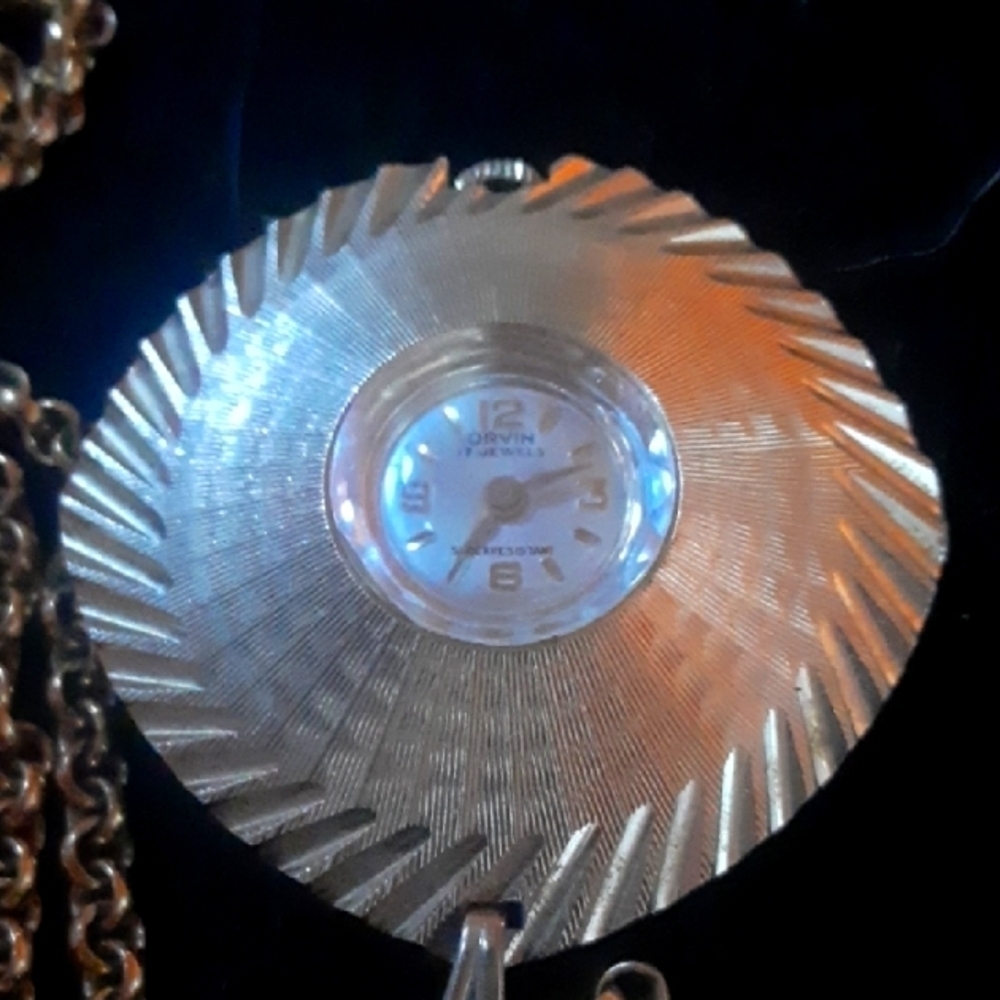 Vintage Gold-Tone Pendant Watch